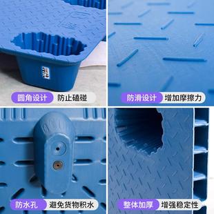 吹塑托盘 九脚车2工10业塑料物流托YNA盘黑色仓储物流园叉塑胶1托
