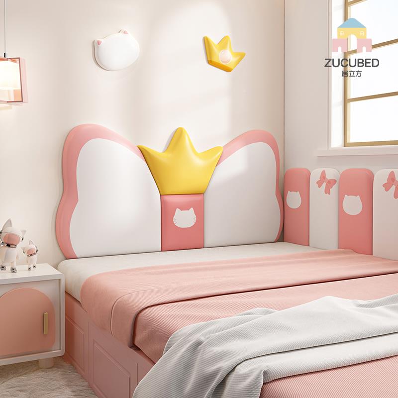 A947头软包靠垫女孩蝴床蝶装结饰F76876T8儿童房榻头榻米床头无床