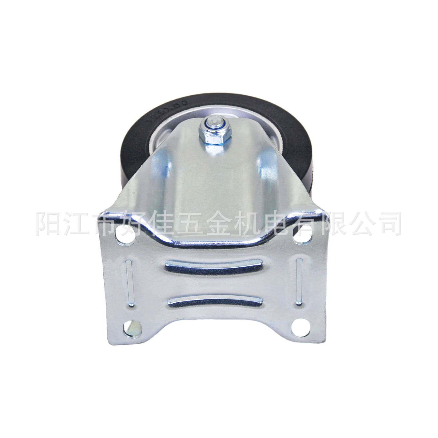 源头工厂产品125X50X55mm好佳牌欧洲款重型铝芯黑色橡胶定向脚轮