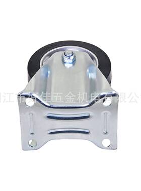 源头工厂产品125X50X55mm好佳牌欧洲款重型铝芯黑色橡胶定向脚轮