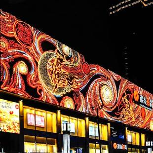 13楼盘灯饰画圣诞ED灯 饰画夜灯景灯饰节日L灯饰幕墙装 饰画YJ