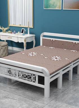 可叠床四折床单人双人床木折板休床简易午携GRV便硬床1.2米床铁架