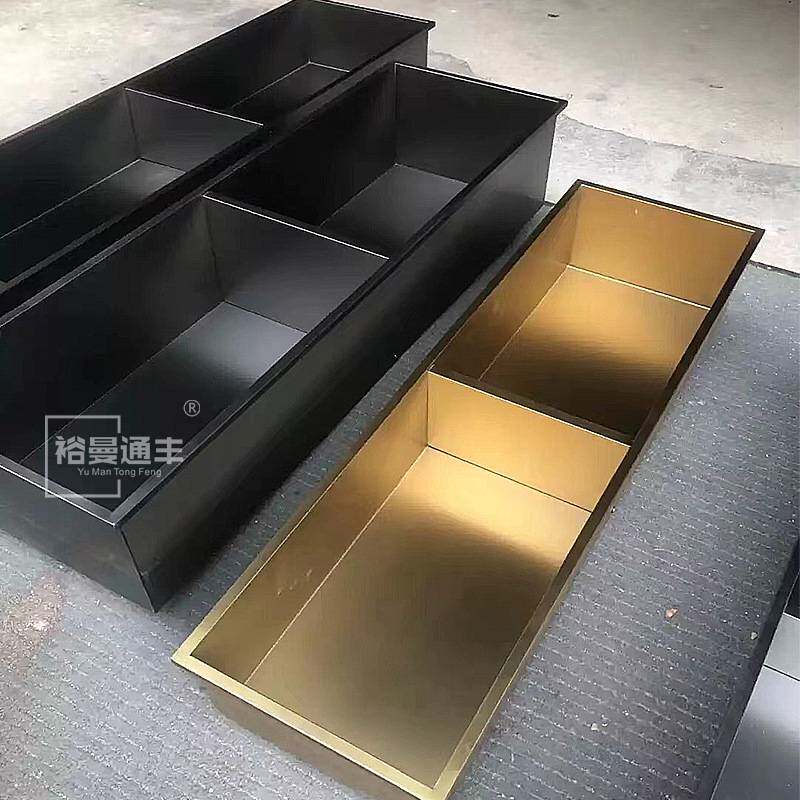 简约现代酒店浴室置物架装饰立柜嵌入式洗手台旁不锈钢壁龛柜隔板