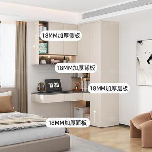 衣柜转角款 书桌一体拐角书带实木组合新电脑柜桌开衣橱D23L11平门