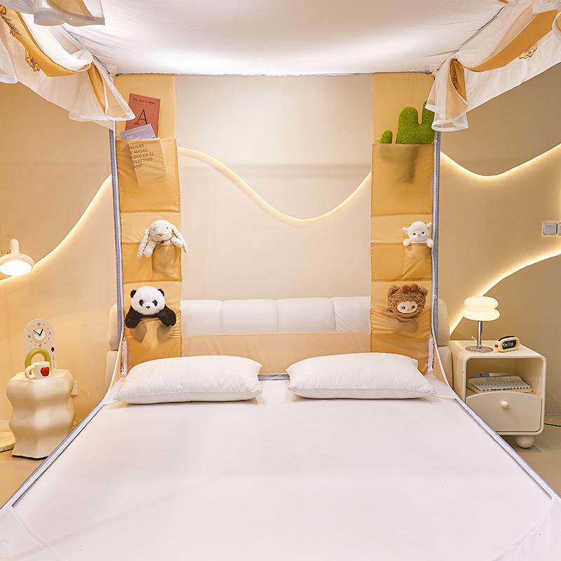 夏MZB-2025坐床蚊式帐儿童卡通床笠款防季摔蚊帐家用厚加加密帐纱