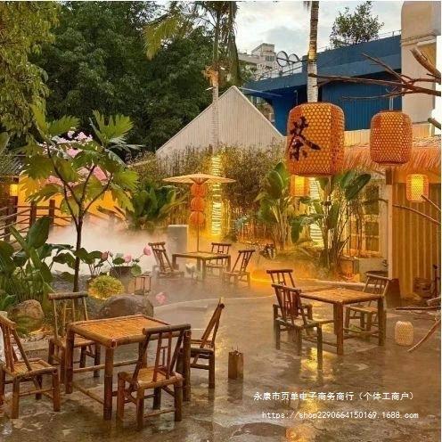 背椅手工桌JTT椅组复合户外庭院茶竹编围炉煮靠茶桌子家几用古桌