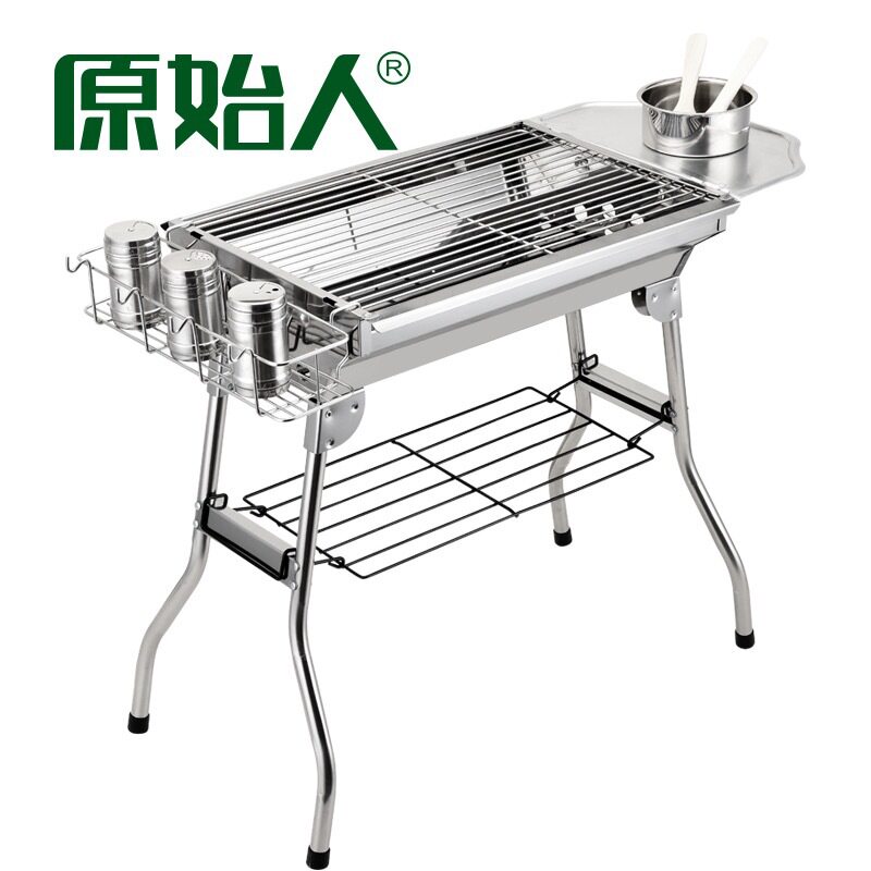 不锈钢烧烤炉 户外加厚烧烤架家用木炭烧烤炉野外全套工具碳烤炉