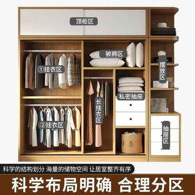 佰尔帝简家用卧室衣柜移小子户型柜简约SMB现代儿童易组门装木质