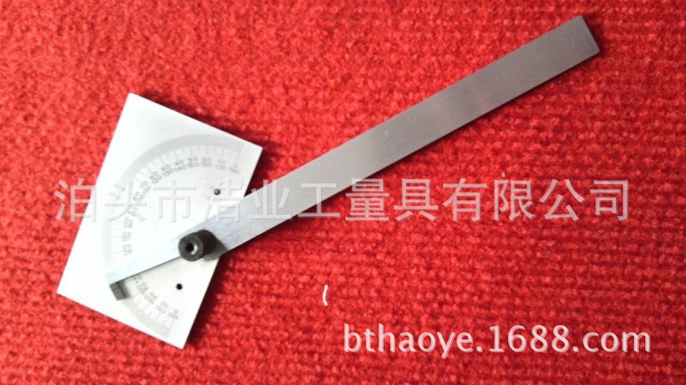 0-180度板式量角器 半圆长方形板量规直径85X150 125x200标尺长