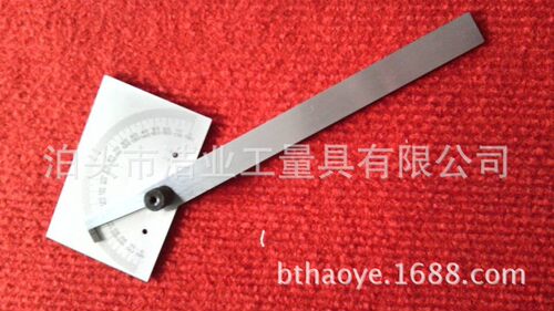 0-180度板式量角器 半圆长方形板量规直径85X150 125x200标尺长