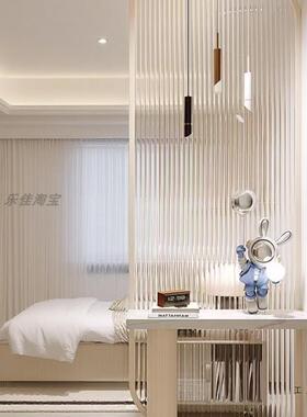 屏风隔断客厅入户正对进门玄关房间卧室沙遮纹发旁挡波水玻IQI璃