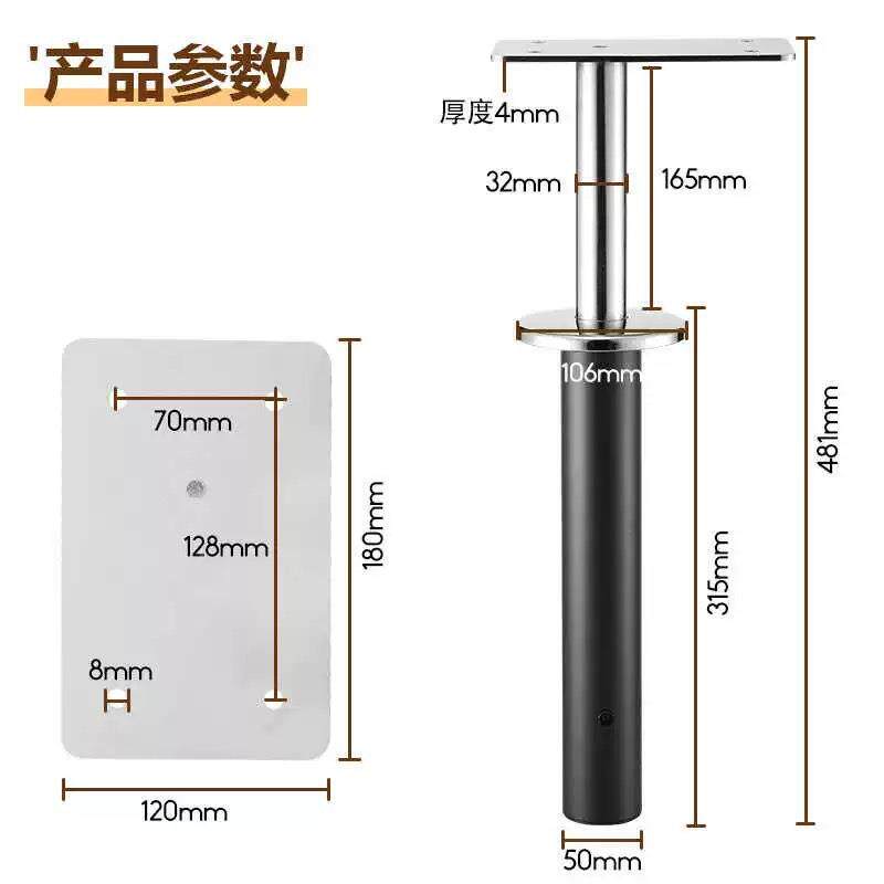 多功能升降大铁片/器可旋转桌面按压式气动降茶几架支手柱动按压