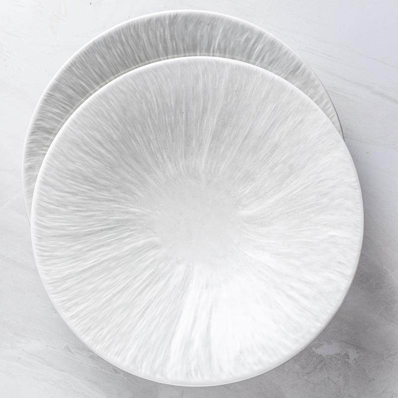 兰陶瓷菜子深盘盘碟子感牛排盘子IER白白色餐盘盘家用餐具