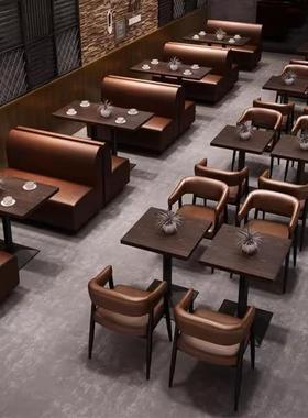 工业风西厅40713卡座靠墙沙发复古餐乐餐酒吧馆清吧酒吧桌椅音组合