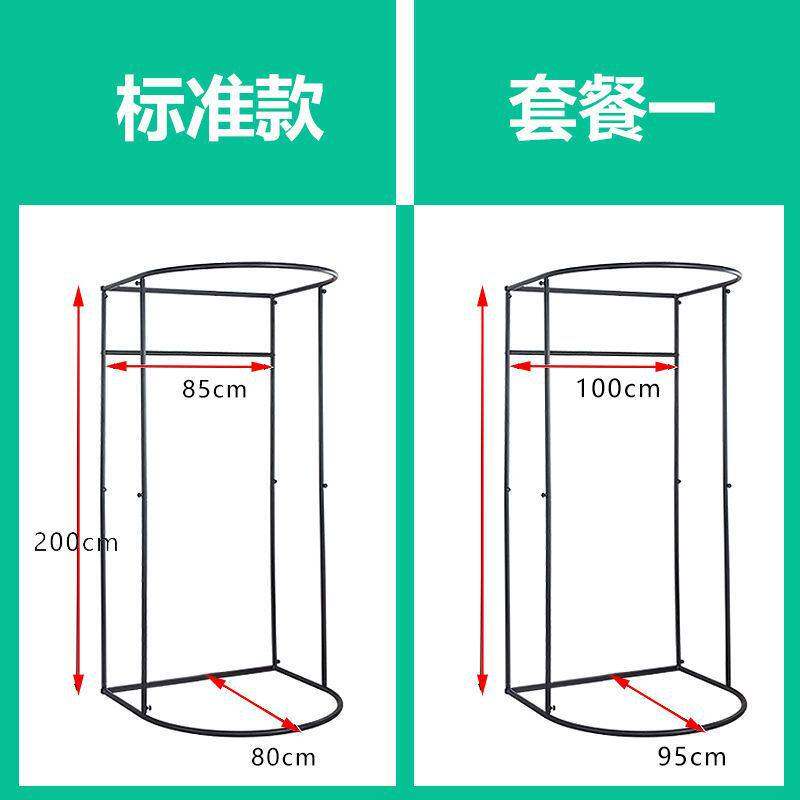 简易移动换衣间临时可拆卸展示架子更衣室服装店商场门帘布试衣间