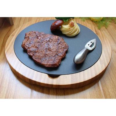 石垫餐具板西牛餐竹石套装披萨牛排面包板岩木石板托盘盘DGB扒烧