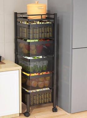 厨房纳置物落地25646多层收纳架果蔬收柜多功能旋放转菜篮子架蔬菜架子