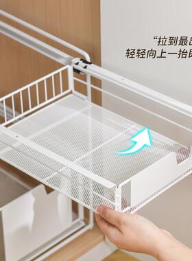 抽分拉式浴室柜下水槽置BFX架厨房橱柜层物卫间洗手台盆抽屉生收