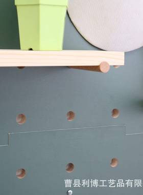 挂装木质圣19155诞树洞板置物架洞创意玄关衣帽架墙面饰整理储物架