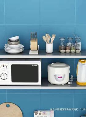 厨房壁储挂物式置物架挂墙架子不锈钢吊柜店微波炉架调料碗93114盘饭架