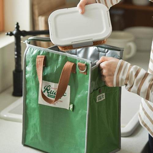 防饭盒手提F99J5H9H袋子班便当保温袋野餐上族饭盒袋包高颜值防水