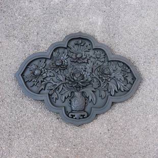 花开富贵9 庭院影壁芯塑料砖雕挂件 74牡树脂体9丹异形一中BVG式