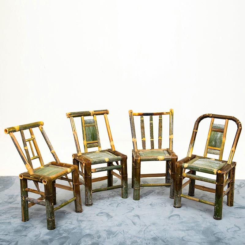 椅子凳子竹子小方9藤椅竹99588老式阳台靠背椅家用织手工编凳矮垒