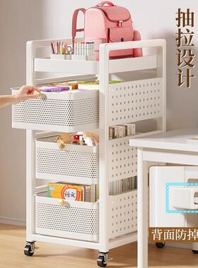 书置可移动小物推车放书包多层LNX落地桌下家用书本收纳架架书架