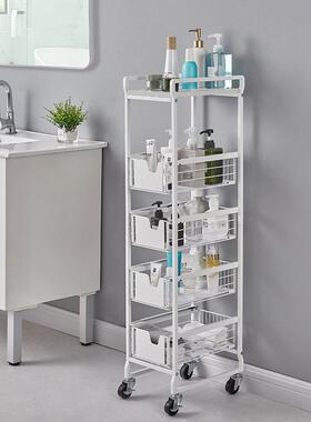 【源头厂家新款厨房方管狭缝置51241架地多层抽屉式】夹缝柜缝隙