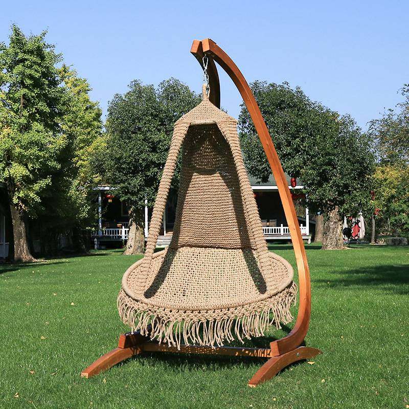 野人谷秋千吊椅摇篮椅阳台庭院吊篮户外休闲度假酒店吊椅东南亚风