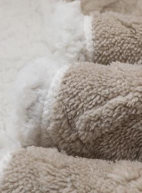 网带货塔芙绒毛毯花舒红棉绒双层202301加提厚毯盖子秋冬季节沙发