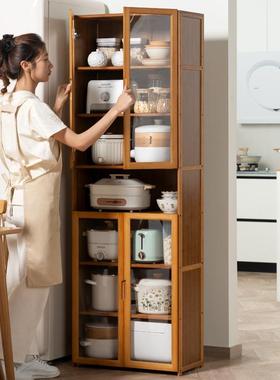 厨房用品纳柜收子OVN落地储多层多功能置物架带门厨具餐具物柜书