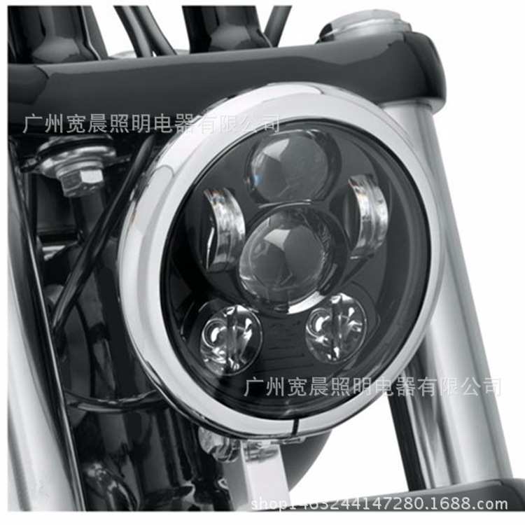新款5.75寸哈雷大灯 哈雷5.75寸LED大灯 883突破者戴维森改装大灯