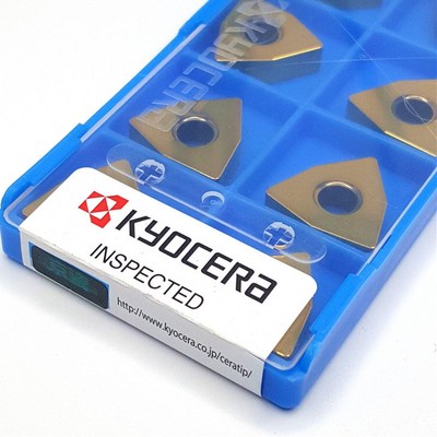 京瓷数控刀片桃型WNGA080404/08 A66N纯陶瓷涂层车淬火硬料专用