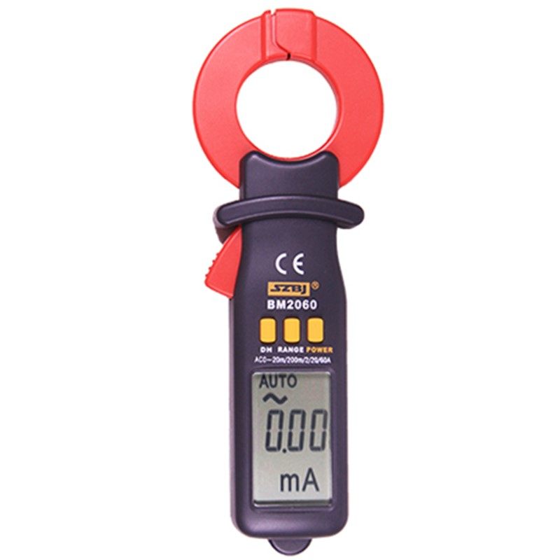 消防仪器滨江BM2060 数字漏电流微电流钳形表 20mA~60A 漏电检测