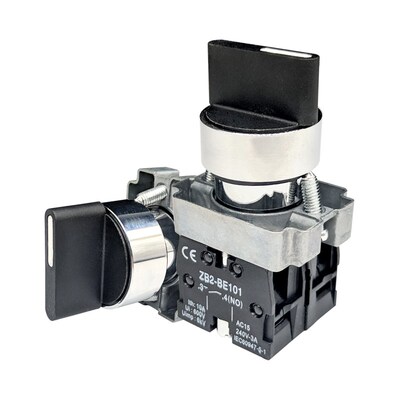 旋钮开关XB2-BD21C二档选择开关BD25C自锁自复位两位转换开关22mm