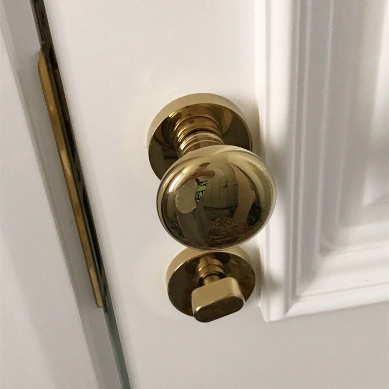 美式仿古铜分体球形锁金色室内房门锁简欧式青古铜静音圆把手球锁