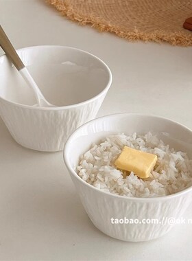 ok maji韩国ins风餐具陶瓷米饭碗家用喝汤小碗特别好看的碗酸奶碗