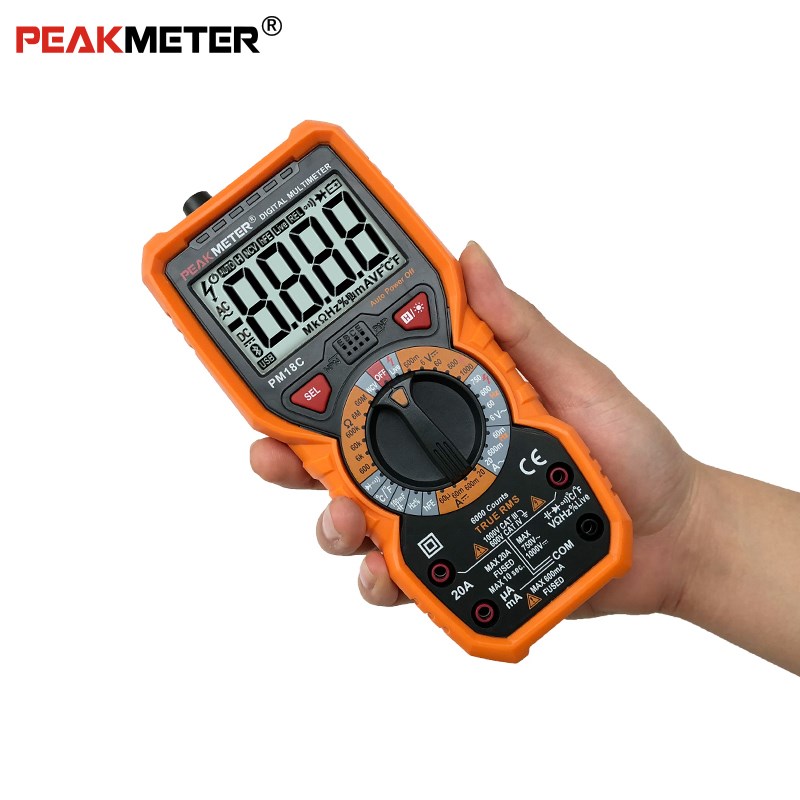 PEAKMETER华谊PM18/C数字万用表PM890C/D智能防烧全自动万用表