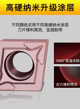 数控车床镗刀片外圆内孔刀粒ccmt09t304镀彩精加工镗孔菱形车刀片