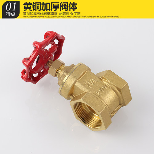 自来水阀门铜闸阀4 6分1.2 1.5 2寸DN15 20 25 32 40 50 水表防盗