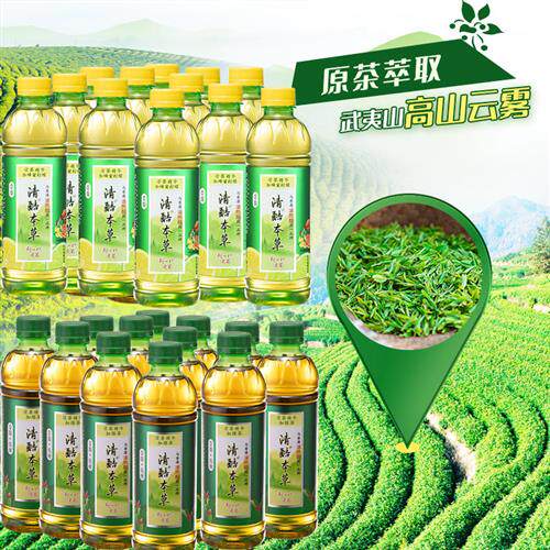 清酷本草绿茶味草本植物饮料350ml*12瓶蜂蜜柠檬味含金银花菊花