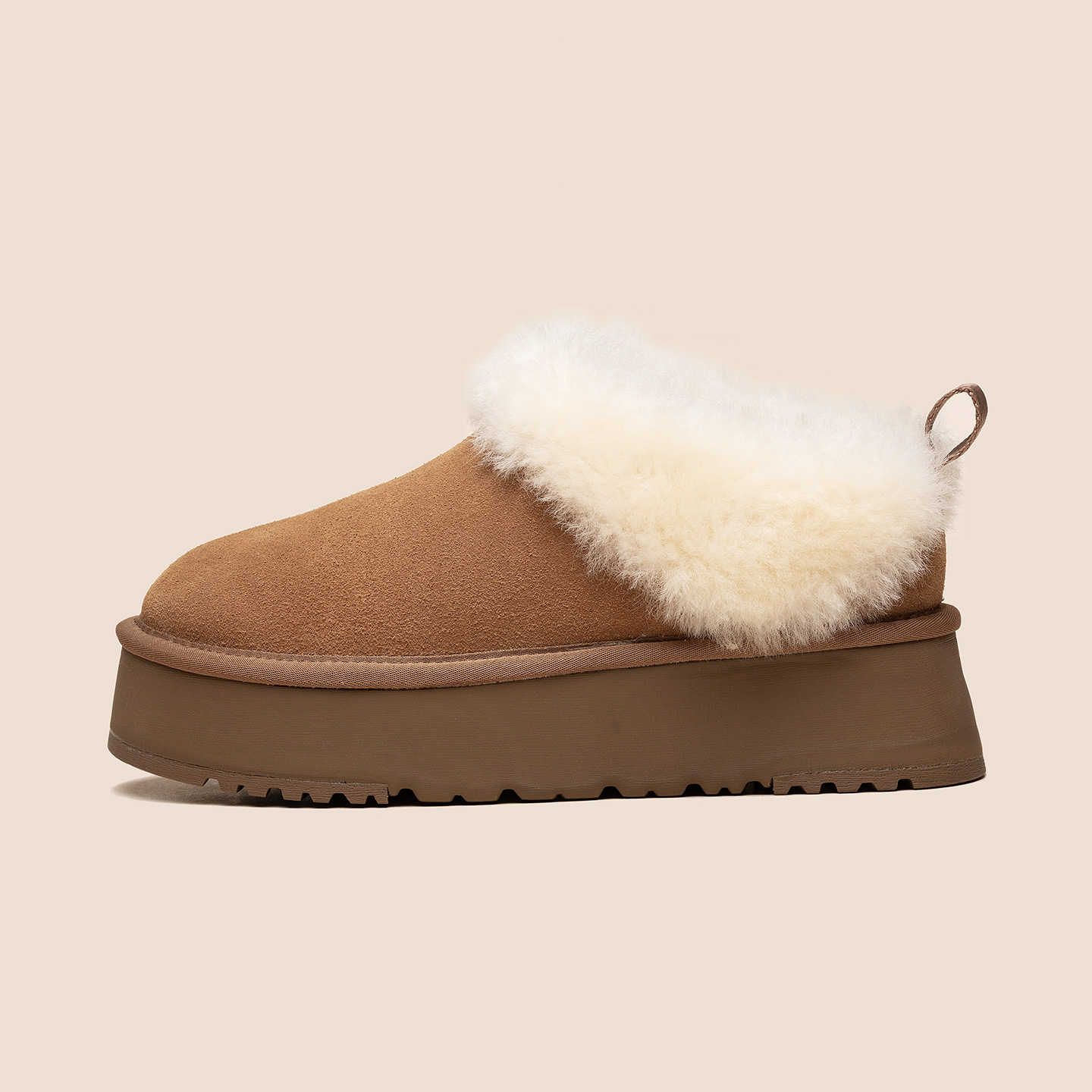 冬季明星同款塔茨勒雪地靴女加绒加厚增高厚底短靴羊皮毛一体桑坡