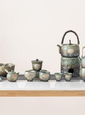 莲炭蓬日式炉围陶炉煮茶套装粗炭烧室内户外煮茶壶功夫FWR茶酒道