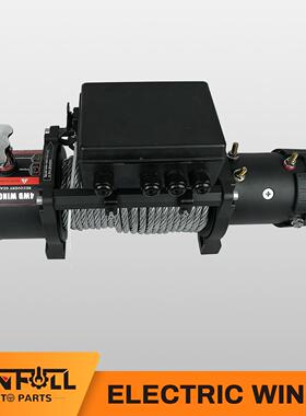 12000LBS288钢丝绳绞盘2v24v直1流电动绞盘吊机越野设备