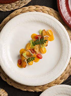 式餐具套装0釉下彩2盘25新款红色高颜值送礼新美婚乔迁陶Z1204瓷