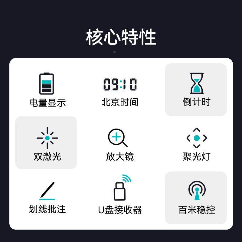 直A9Pro发大行A9Po双激光翻页笔绿光激光笔多能ppt功会r议遥控笔