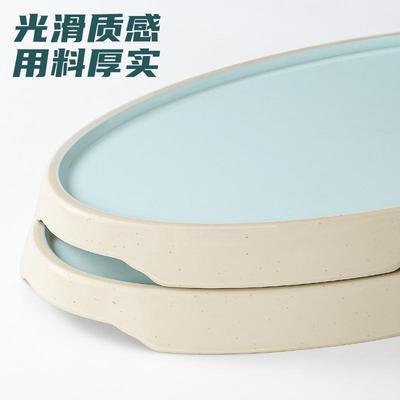 密胺具欧盘子商用餐厅饭店盘仿瓷菜盘创意北餐专用鱼MIW盘椭餐圆