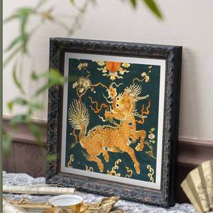 如中虎翼欧式轻奢小古众艺LPZ术复装饰画式客添厅背景挂画A092