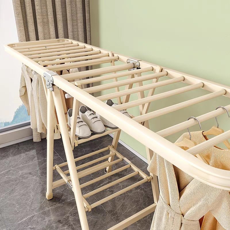 折叠晾衣架家用落地可移动便携卧室阳台衣架N室内婴儿凉晒被子神